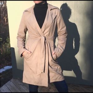 Ellen Tracey khaki trench/rain coat jacket